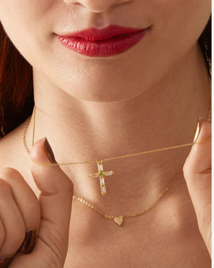 Heart Zircon Chain Necklace