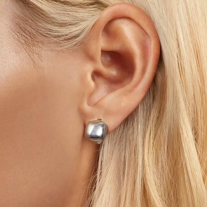 Chunky Square Hoop Earrings