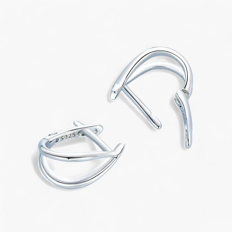 Two Line Hoop Earrings