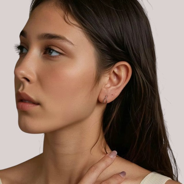 Two Line Hoop Earrings