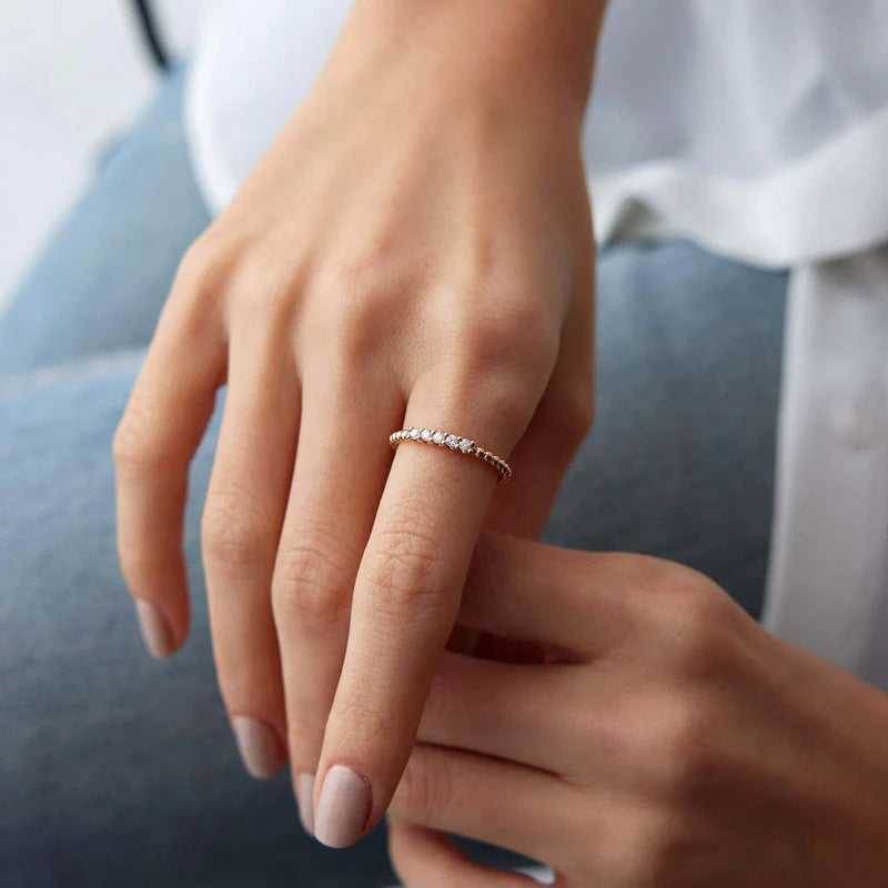 Zircon Line Ring