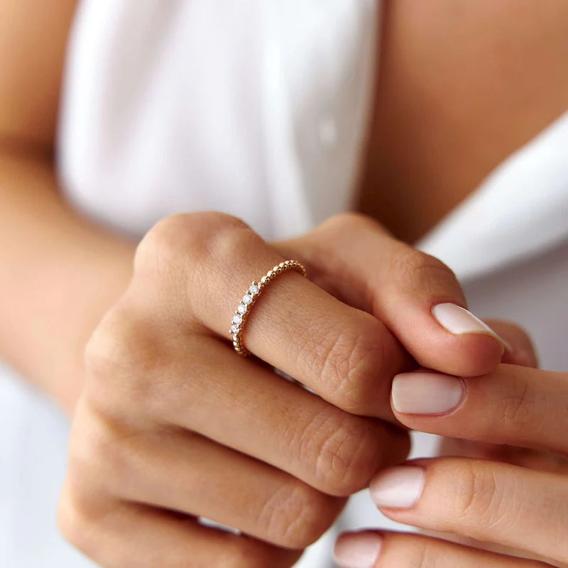 Zircon Line Ring