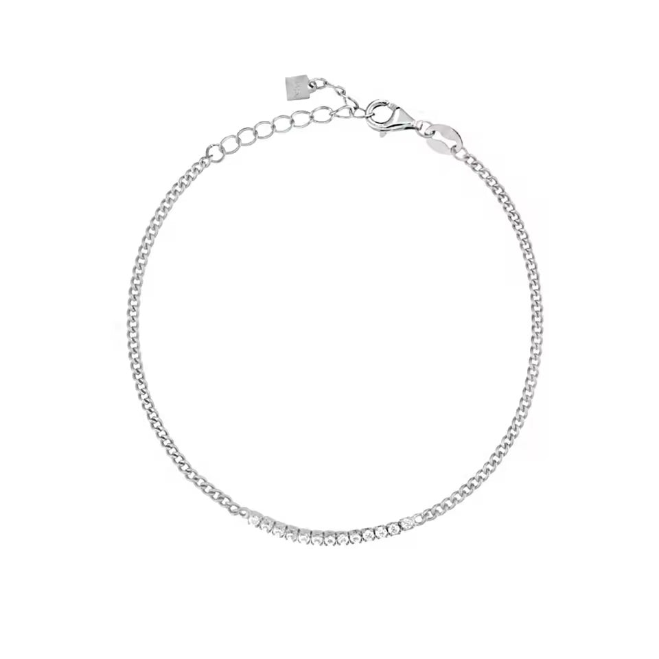 Zircon Line Chain Bracelet