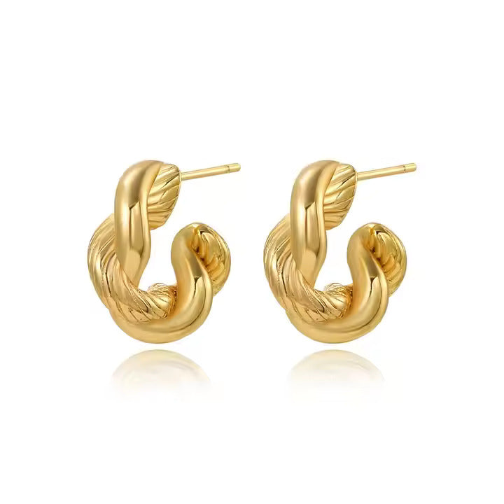 Twisted Chunky Hoop Earrings