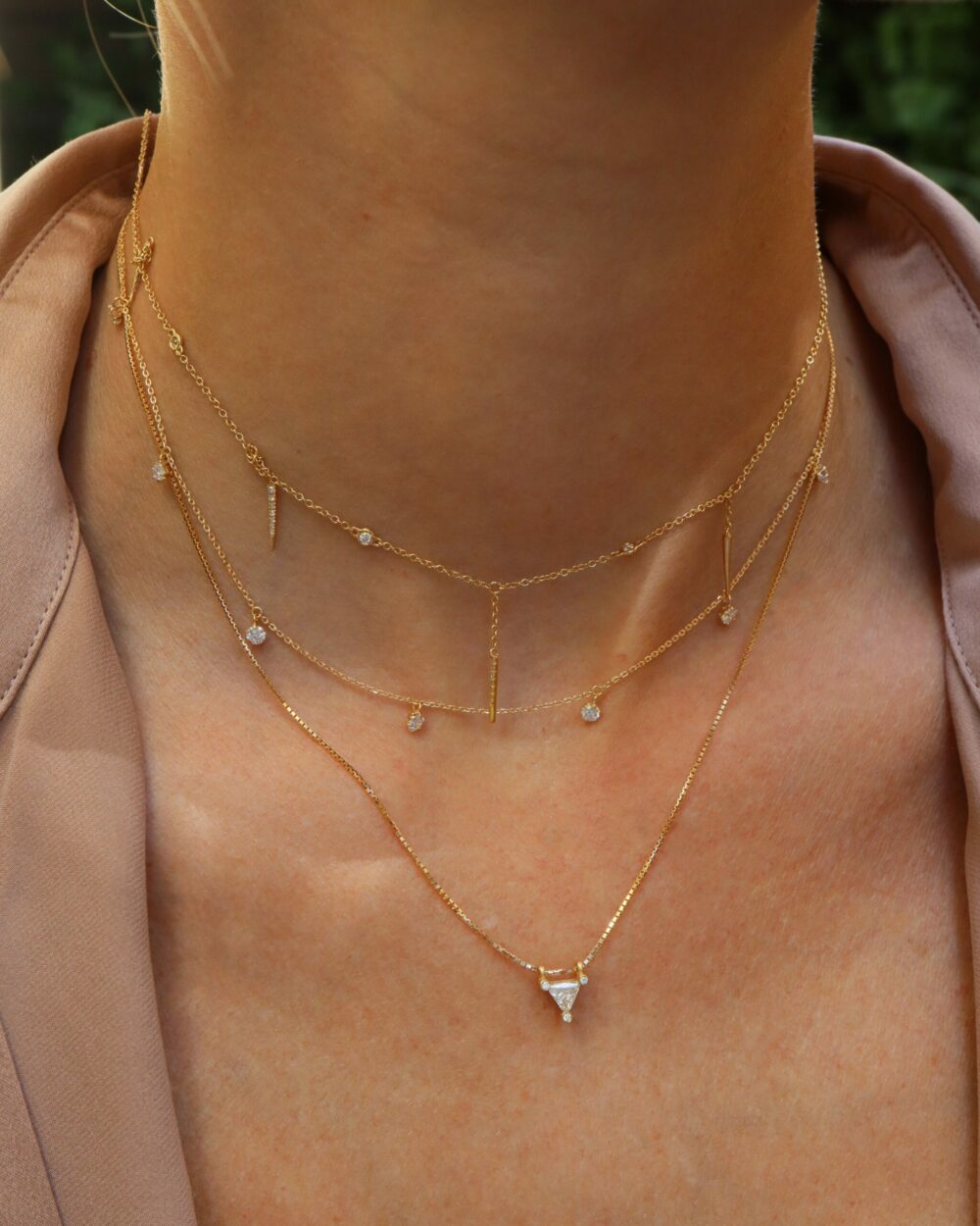Zircon Charm Choker