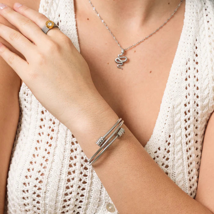 Twister Cylindrical Bangle Bracelet