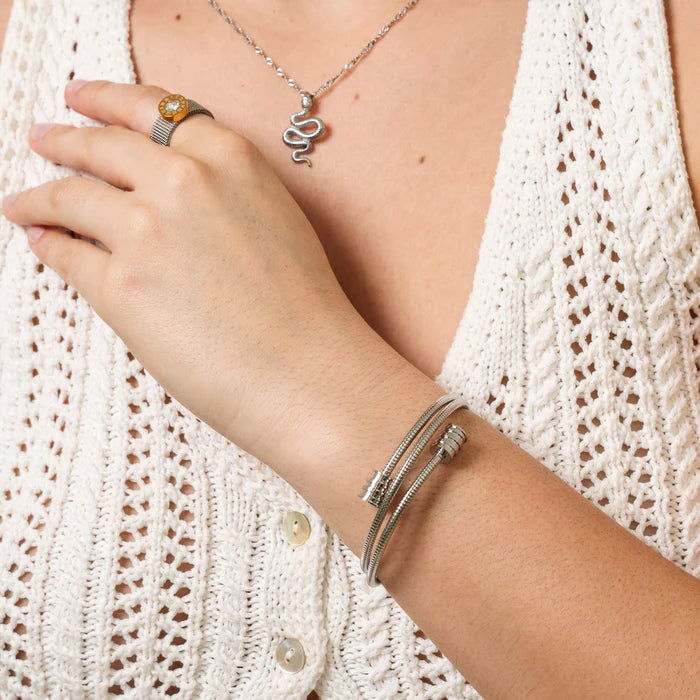 Twister Cylindrical Bangle Bracelet