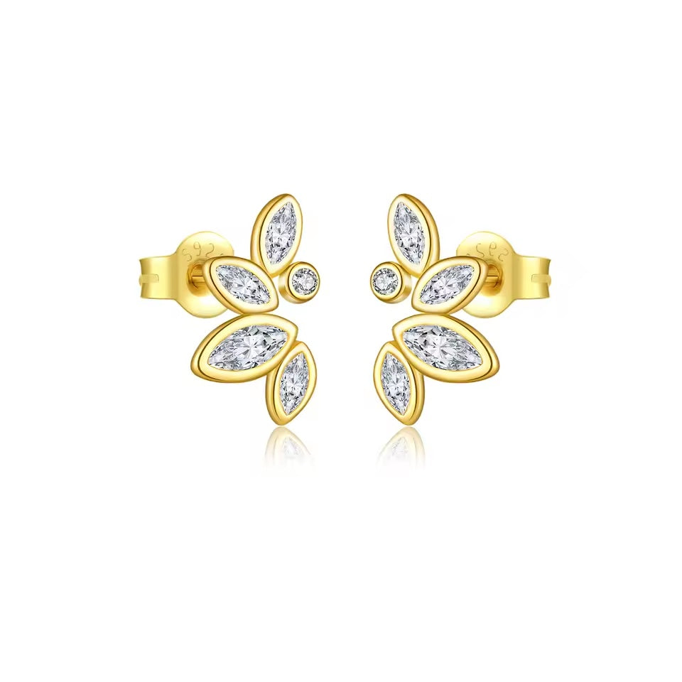 Irregular Zircon Stud Earrings