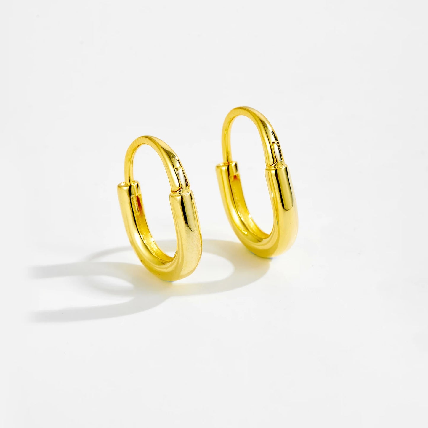 Plain Thick Huggies Hoop Earrings