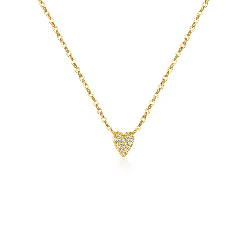 Heart Zircon Chain Necklace