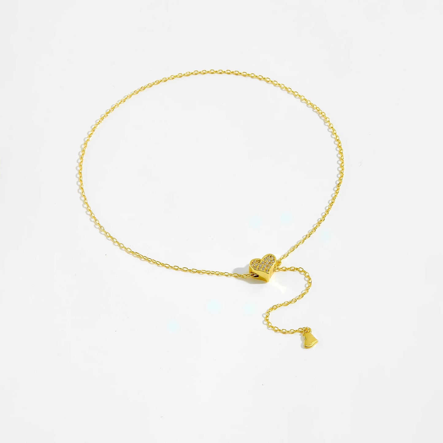 Heart Pendant Zircon Bracelet