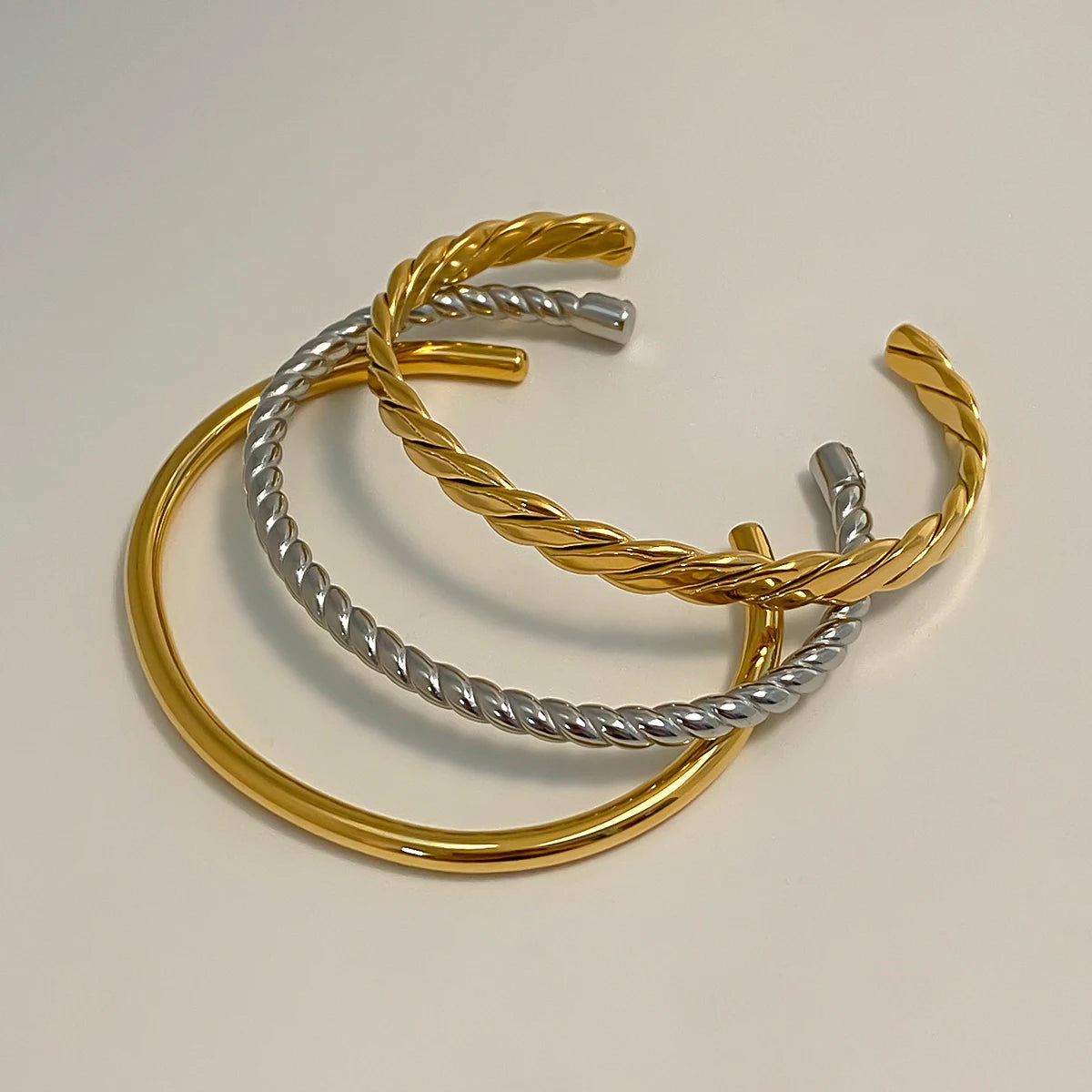 Twist Cuff Bracelet Set