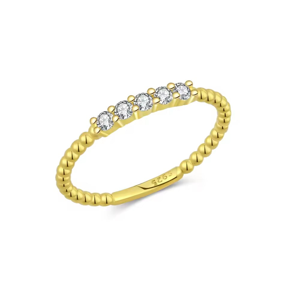 Zircon Line Ring