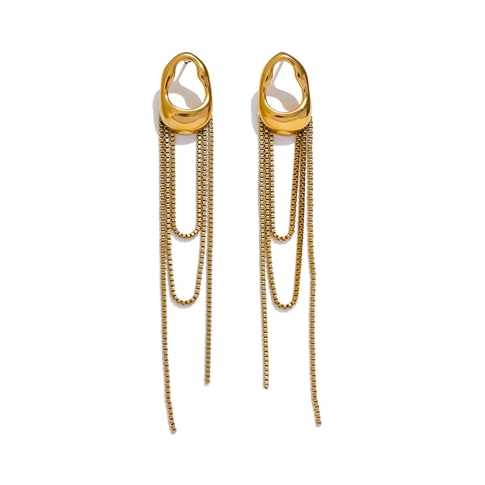 Tassel Chain Drop Dangle Earrings