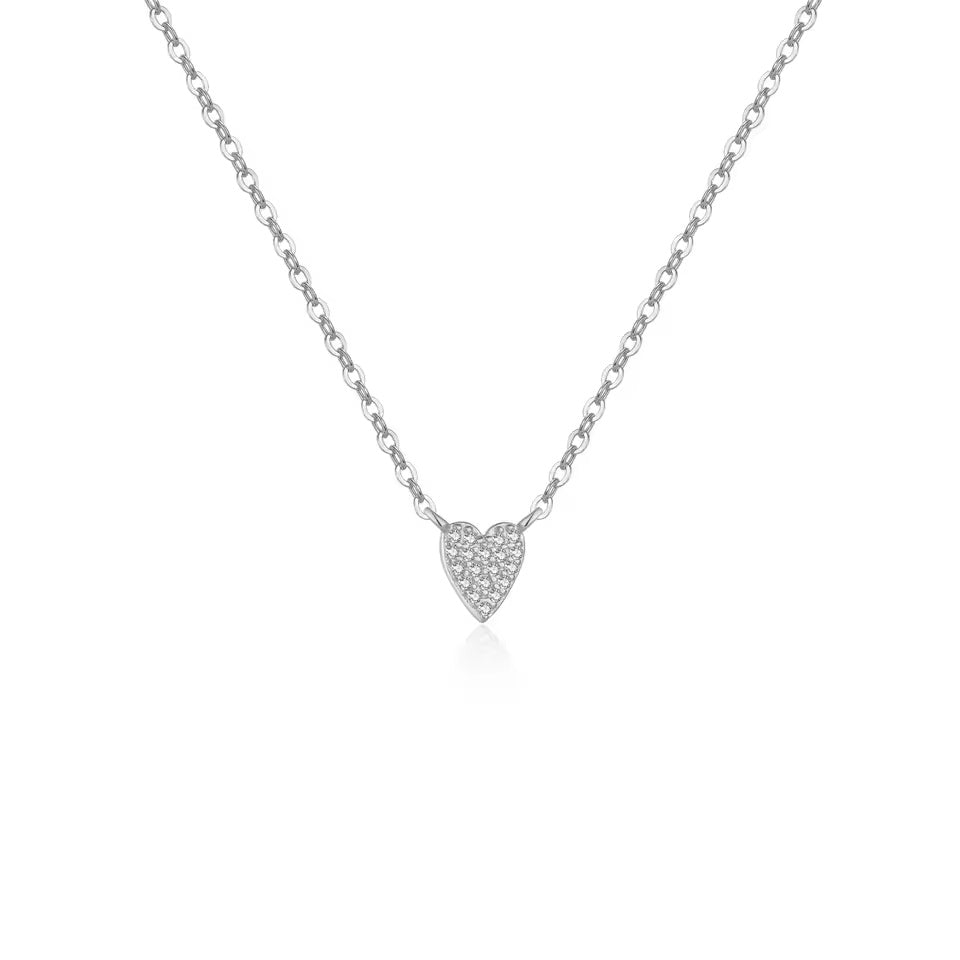 Heart Zircon Chain Necklace