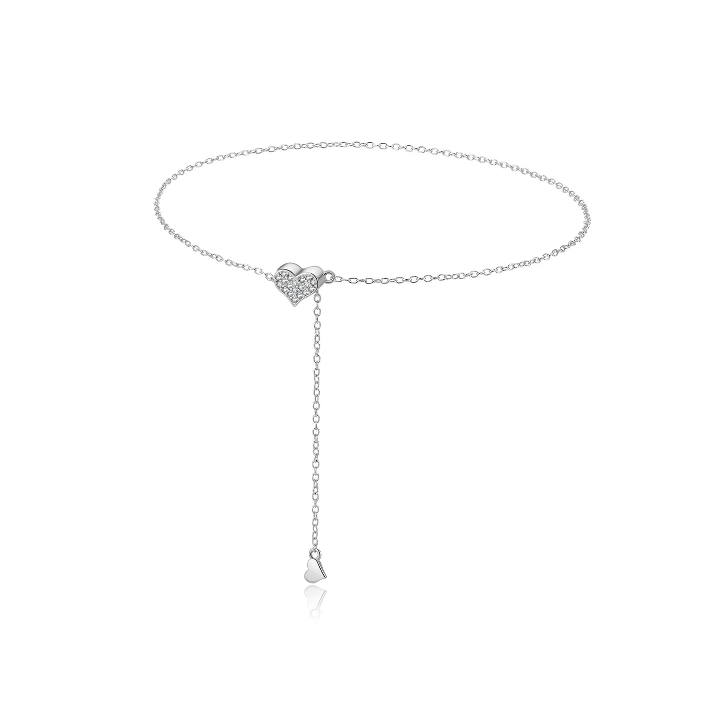 Heart Pendant Zircon Bracelet