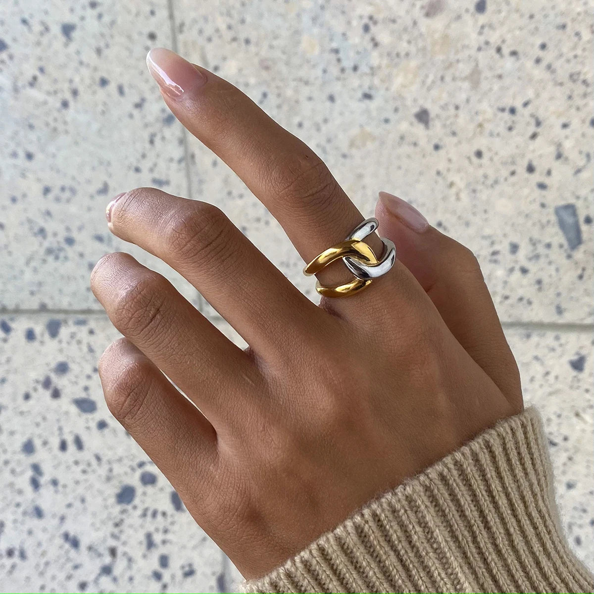 Colorblock Lines Ring