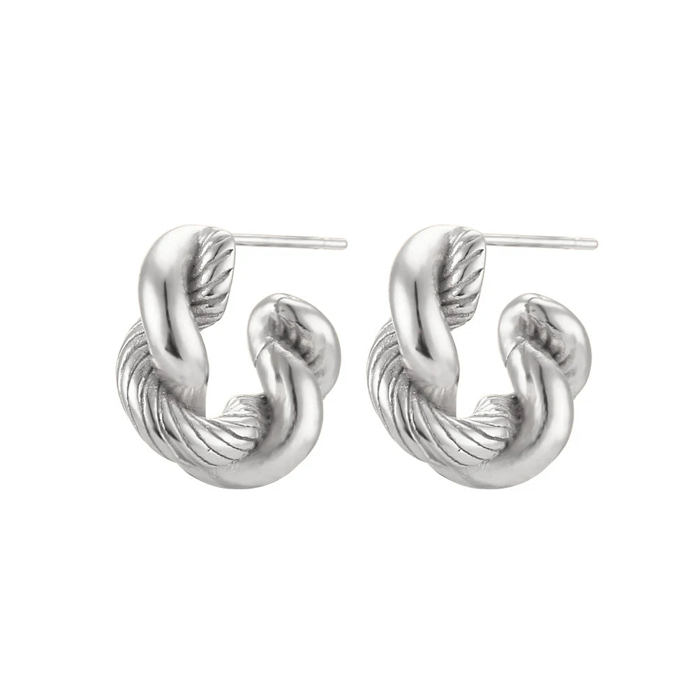 Twisted Chunky Hoop Earrings