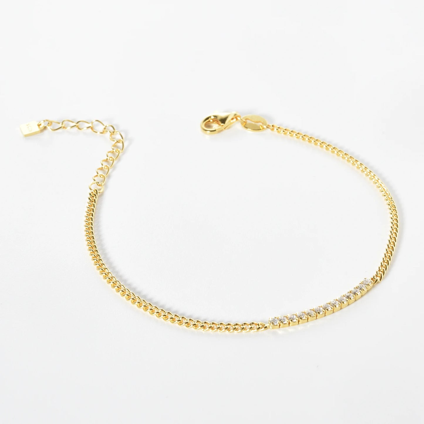 Zircon Line Chain Bracelet