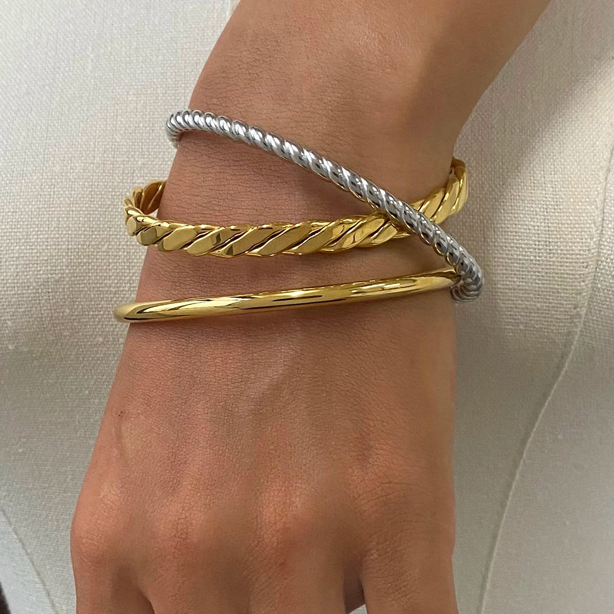 Twist Cuff Bracelet Set