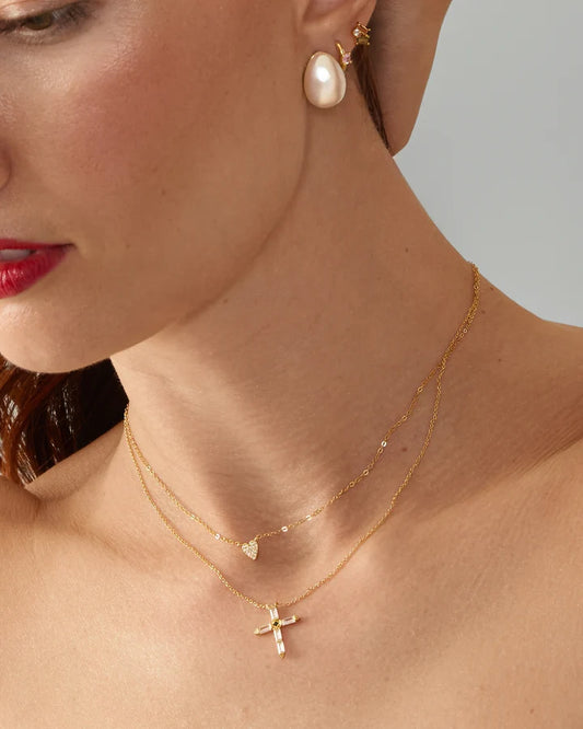 Heart Zircon Chain Necklace