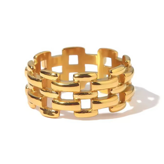 Golden Grid Ring