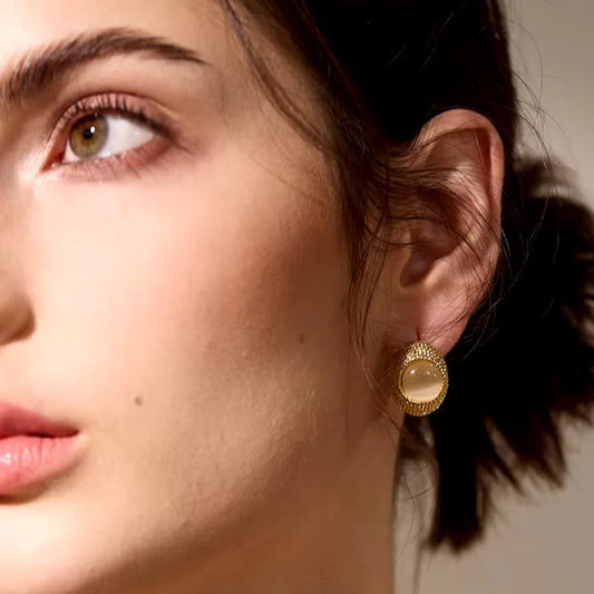 Cat Eye Stone Earrings