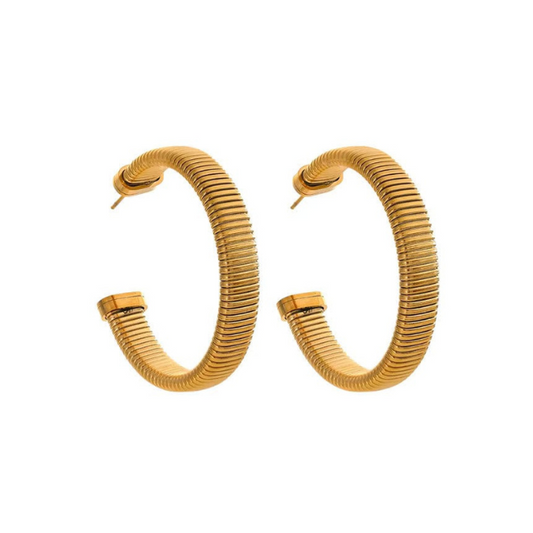 Geometric Huggie Earrings