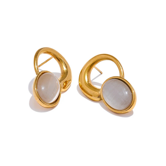 Moonstone Stud Earrings