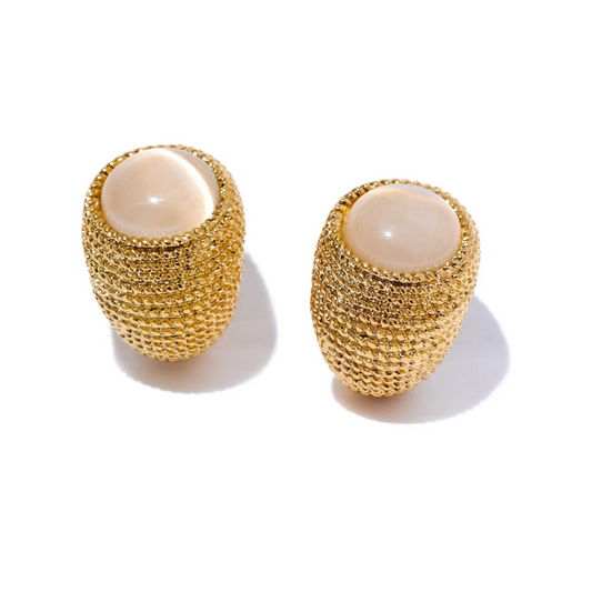 Cat Eye Stone Earrings
