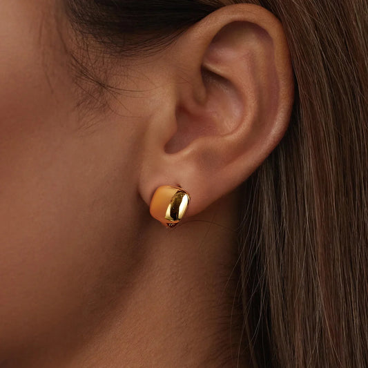 Chunky Square Hoop Earrings