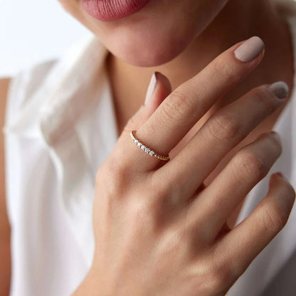 Zircon Line Ring