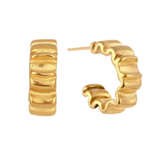 Texture Hoop Earrings