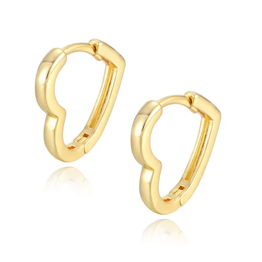 Hoop Heart Earrings