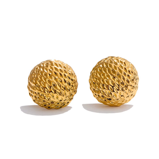 Vintage Round Stud Earrings