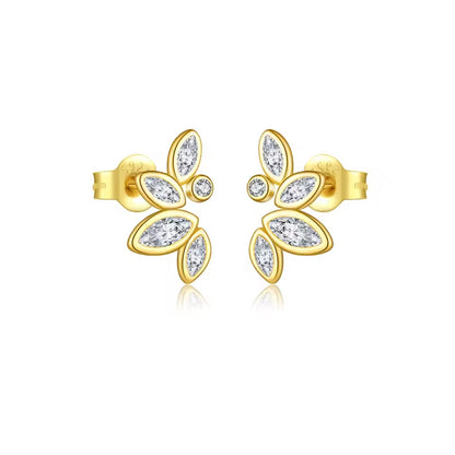 Irregular Zircon Stud Earrings