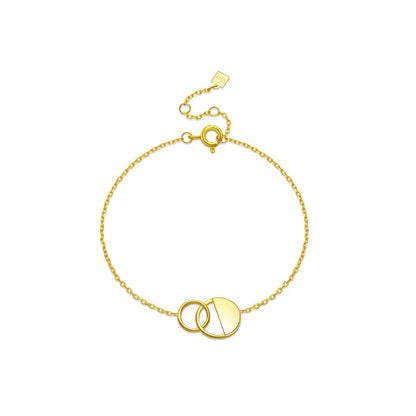 Two Circle Charm Chain Bracelet