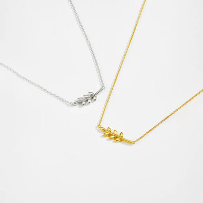 Plain Leafs Pendant Necklace