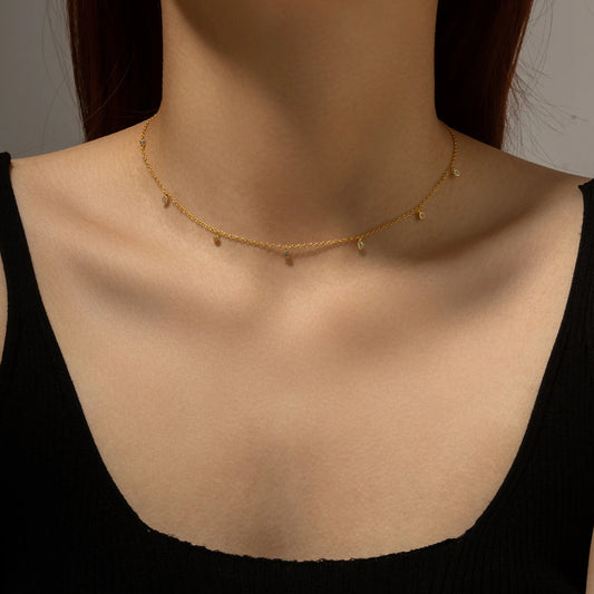 Zircon Charm Choker