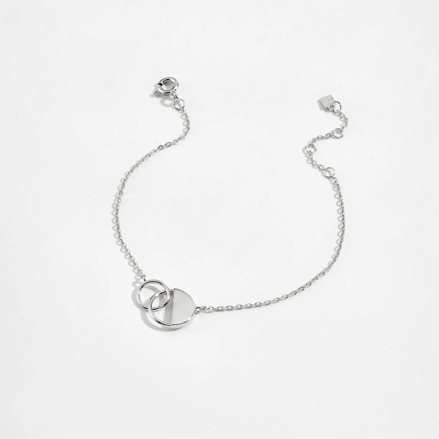 Two Circle Charm Chain Bracelet