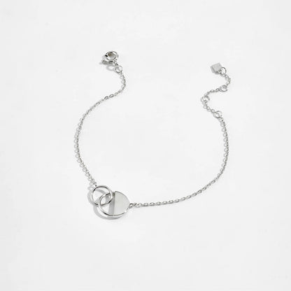 Two Circle Charm Chain Bracelet