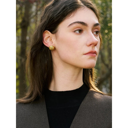 Vintage Round Stud Earrings