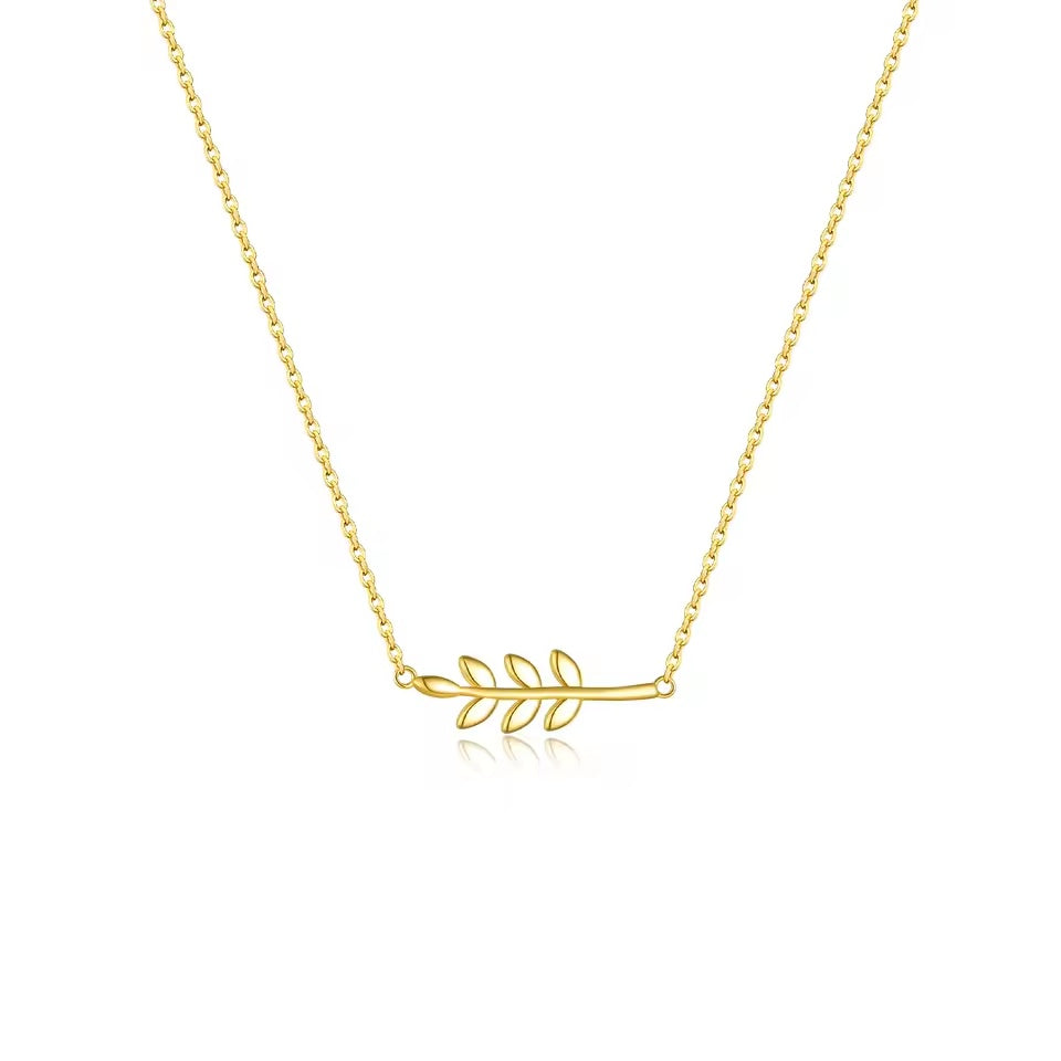 Plain Leafs Pendant Necklace