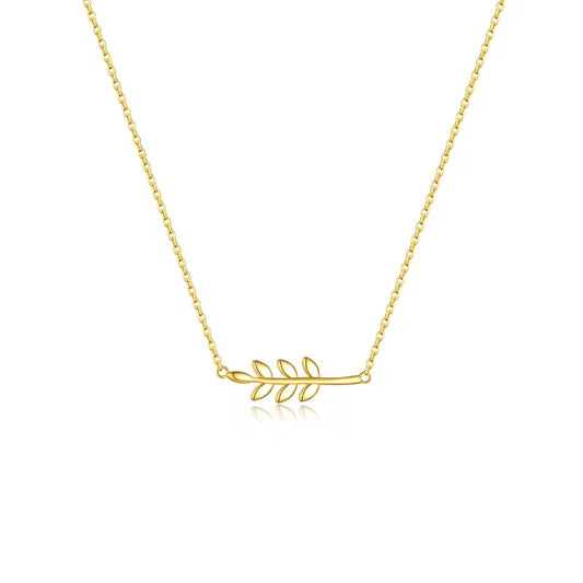 Plain Leafs Pendant Necklace