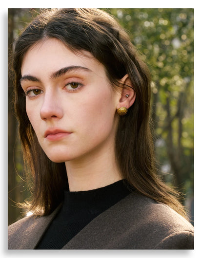 Vintage Round Stud Earrings