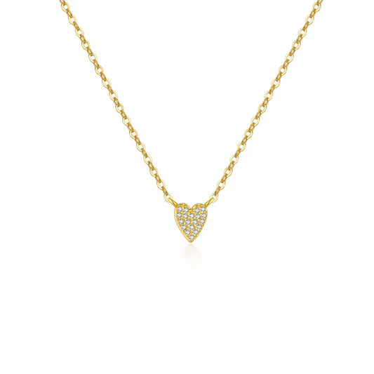 Heart Zircon Chain Necklace