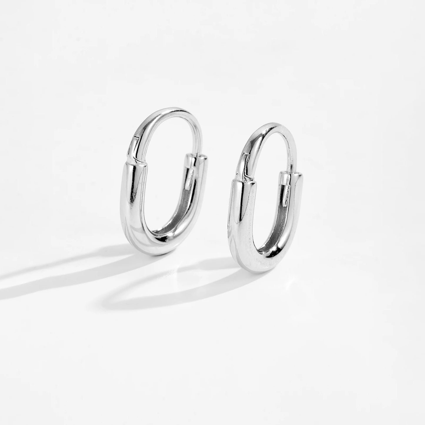Plain Thick Huggies Hoop Earrings