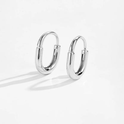 Plain Thick Huggies Hoop Earrings
