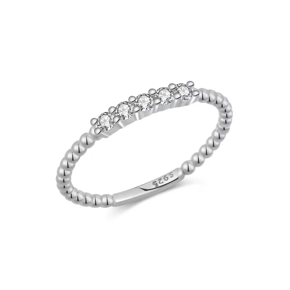 Zircon Line Ring