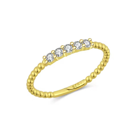Zircon Line Ring